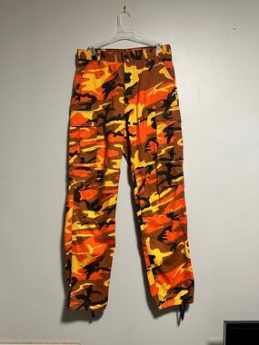 Rothco Men's Orange & Brown Camo Cargo Pants - Bold Utility Style